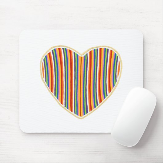 Herzstreifen Mousepad (Mit Mouse)