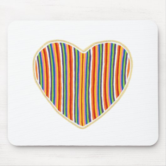 Herzstreifen Mousepad (Vorne)