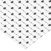 Herzstrings in Schwarz Kurzer Tischläufer (Ecke)