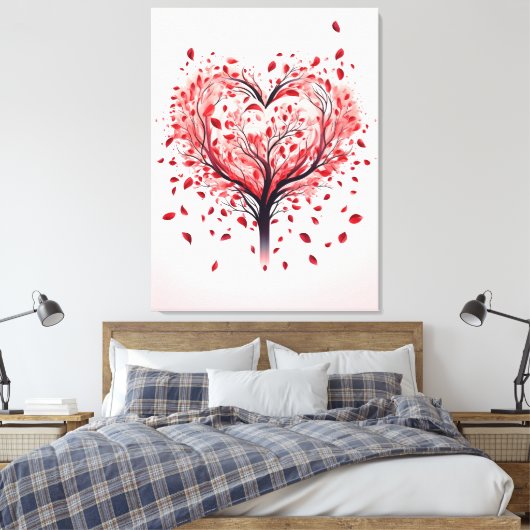 Herzstruktur Leinwanddruck (Insitu (Schlafzimmer))