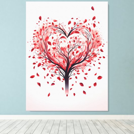 Herzstruktur Leinwanddruck (Insitu (Holzboden))
