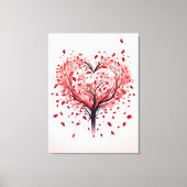 Herzstruktur Leinwanddruck (Vorderseite)
