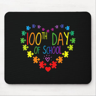 Herzstück 100. Schullehrer Autismus Bewusstsein Mousepad