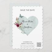*~* Herzstück AR6 QR Butterfly Save the Date Einladung (Vorne/Hinten)