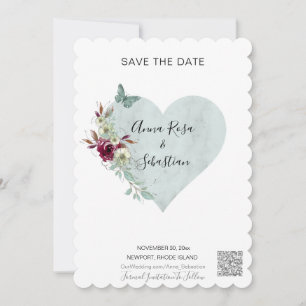 *~* Herzstück AR6 QR Butterfly Save the Date Einladung