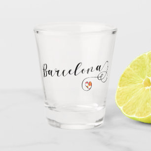 Herzstück Barcelona Tasse, Katalonien Schnapsglas