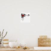 Herzstück, Blätter & Blume - Original Poster (Küche)