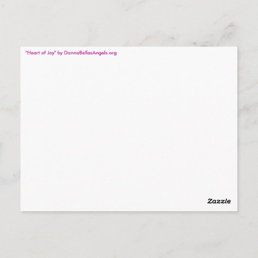 Herzstück der Postkarte (Rückseite)