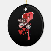 Herzstück des Postarbeiters - Postdienst der Liebe Keramik Ornament (Links)
