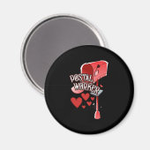 Herzstück des Postarbeiters - Postdienst der Liebe Magnet (Vorderseite/Rückseite)
