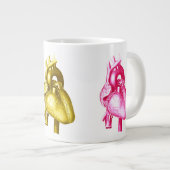 Herzstück: Farbenfrohe Kardiologie Anatomie Pop Ku Jumbo-Tasse (Vorderseite Rechts)
