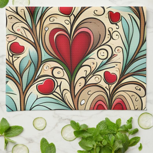 Herzstück Geschirrtuch (Gefaltet)