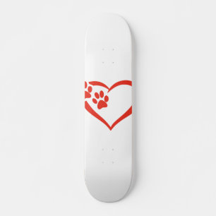 Herzstück in rot - Farbe auswählen Skateboard