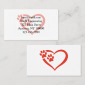 Herzstück in rot - Farbe auswählen Visitenkarte (Vorne/Hinten)