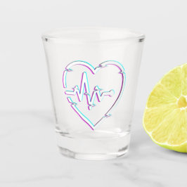 Herzstück Karo Shotglas Schnapsglas