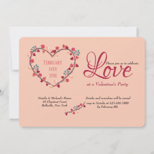 Herzstück meiner HerzValentinstag-Party Einladung