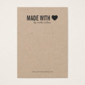 Herzstück mit Liebe Kraft Earring Display Card (Vorderseite)