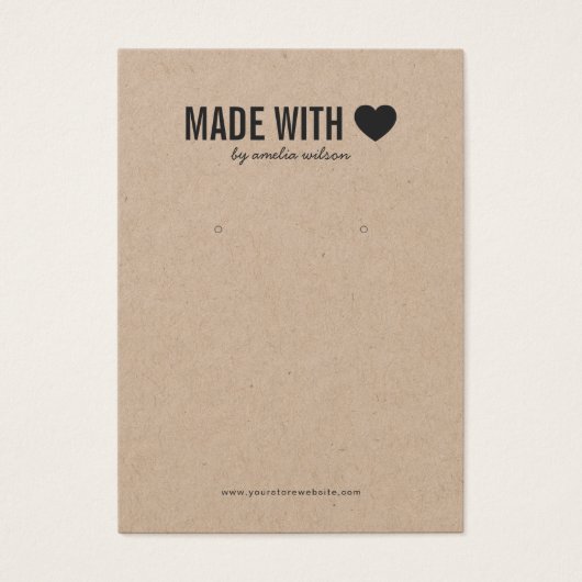 Herzstück mit Liebe Kraft Earring Display Card (Vorderseite)