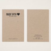 Herzstück mit Liebe Kraft Earring Display Card (Vorne & Hinten)