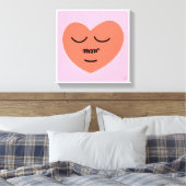 Herzstück - mit Schnurrbart Leinwanddruck (Insitu (Schlafzimmer))