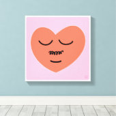 Herzstück - mit Schnurrbart Leinwanddruck (Insitu (Holzboden))