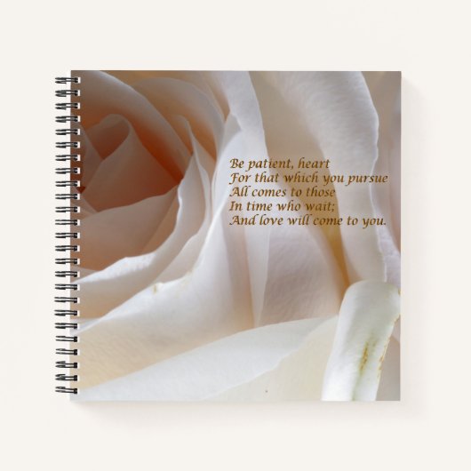 Herzstück - Rose Notizblock (Vorderseite)