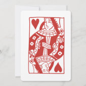 Herzstück Spielkarte 80. Geburtstagsparty Einladun Einladung (Rückseite)