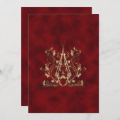 Herzstücke Romantische Goth Einladung (Vorne/Hinten)