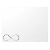 Herzsymbol der Unendlichkeit Notizblock (Vorderseite)