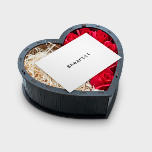 Herzsymbol in HTML-Karte Feiertagskarte