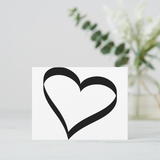 Herzsymbol Postkarte (Stehend Vorderseite)