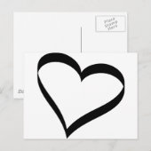 Herzsymbol Postkarte (Vorne/Hinten)