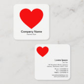 Herzsymbol Quadratische Visitenkarte (Vorne/Hinten)