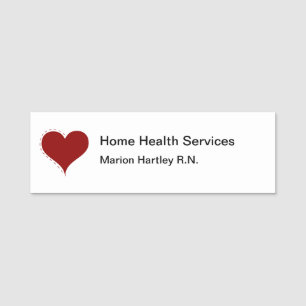 Herzsymbol Zuhause Health Medical Staff Namensschild