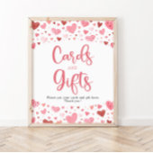 Herzt Valentinkarten und Geschenke Kinderduschsign Poster