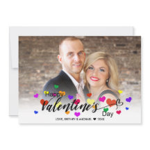 Herzt Valentinstag Typografie Foto farbenfroh