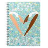 Herztanz, LIEBE Tanz. Polka-Punkte Notizblock (Vorderseite)