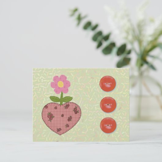 herztasche postkarte (Stehend Vorderseite)