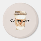 Herztasse Kaffee mit Sahne Magnet (Vorne)