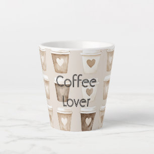 Herztassen für Creme-Kaffee Milchtasse
