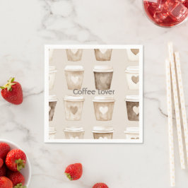 Herztassen für Creme-Kaffee Serviette