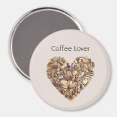 Herztassen für Kaffee mit Creme Magnet (Vorderseite/Rückseite)