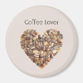 Herztassen für Kaffee mit Creme Magnet (Vorne)