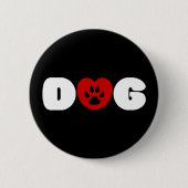 Herztaste des Hundes Liebe Button (Vorderseite)