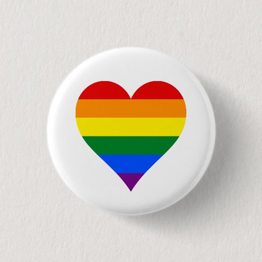 Herztaste für LGBT-Stolz Button (Vorderseite)