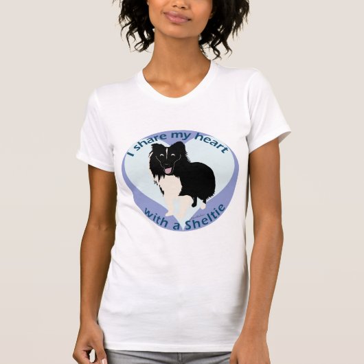 Herzteilen - Sheltie T-Shirt (Vorderseite)