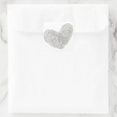 Herztextdesign im Thumbprint-Siegel Quadratischer Aufkleber (Tasche)