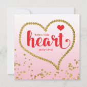 Herzthema Family Wiedersehen Geburtstagsparty Einladung (Vorderseite)