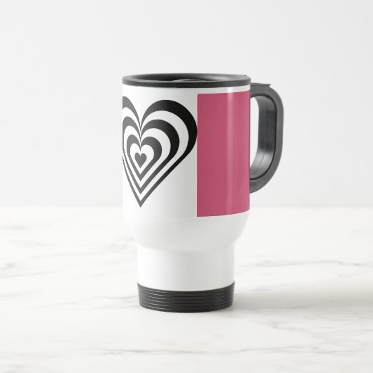 Herzthema Rosa Tasse (VorderseiteRechts)