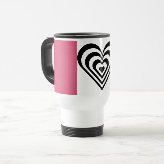 Herzthema Rosa Tasse (Vorderseite Links)